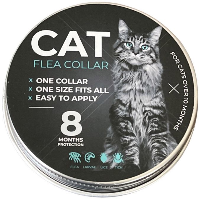Flea And Tick Collar For Cats, 8 Month Flea And Tick Treatment And Prevention For All Sizes Cats, Adjustable And Waterproof,100% Natural Ingredients,Include Tick Removal Tool